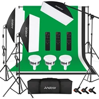Andoer Studio Photography Light Kit Softbox Lighting Set 85W for Studio Portrait Product Photo Live Streaming Video Recording