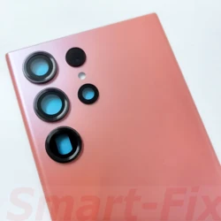 Premium Back Cover Battery Lid Case for Ultra 5G Smartphone - Glass Rear Housing (S23Ultra Orange)