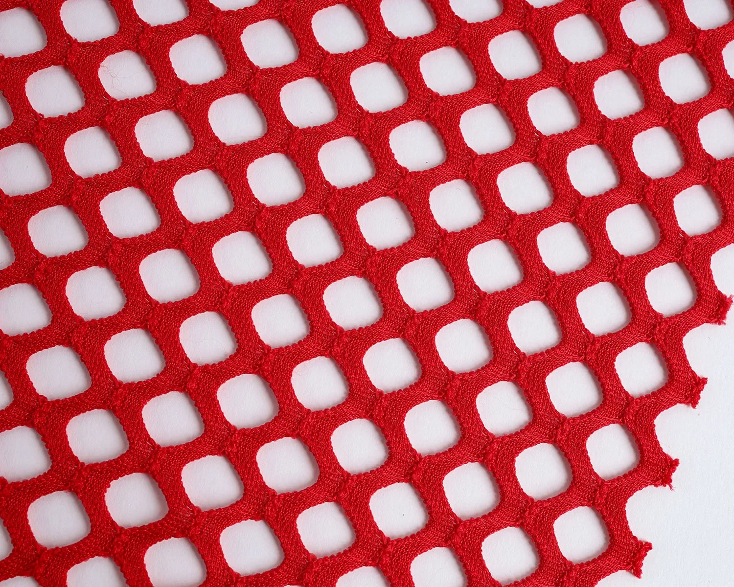 Dia.1cm Diamond Holes Mesh Polyester Spandex Fishnet Fabric Small Stretch 165cm x 50cm - Sold By The Half Meter