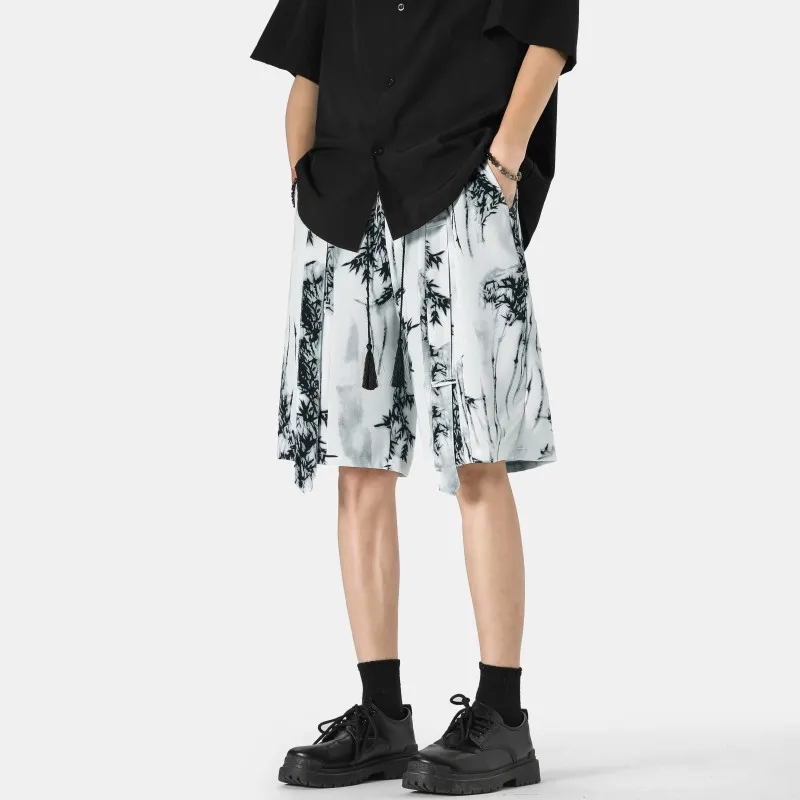 

Шорты мужские в китайском стиле, баскетбольные Мешковатые повседневные штаны для бега, одежда для мужчин, большие размеры, лето 2024