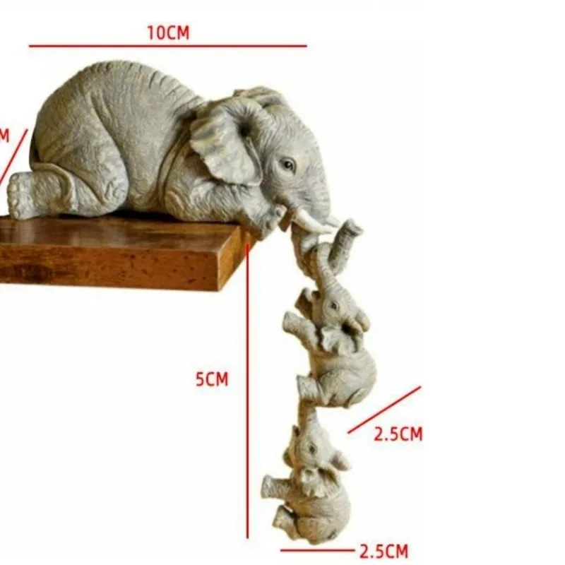 Cute Elephant Baby Figurines 6