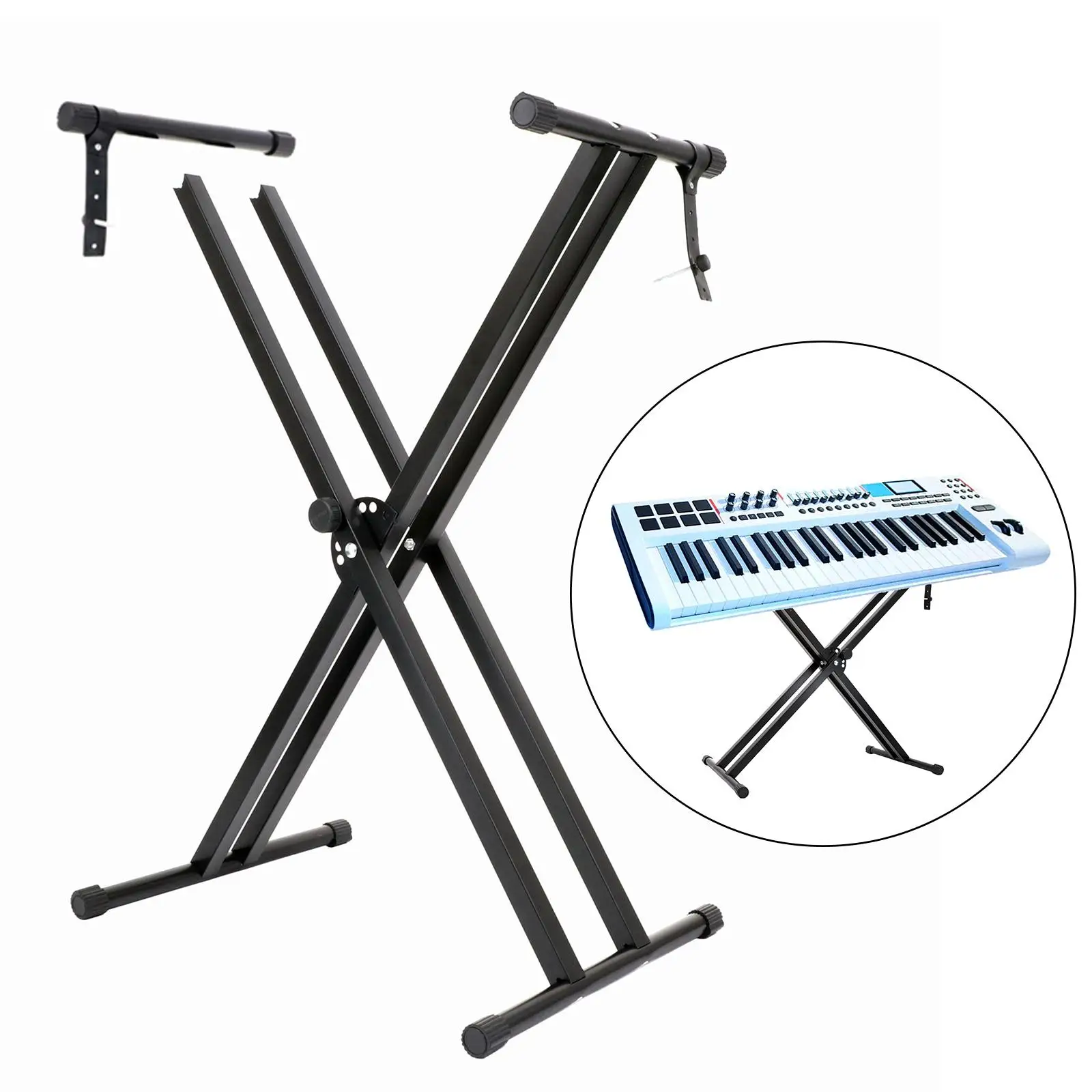 Piano Keyboard Stand Height Adjustable Detachable Folding Digital Piano Stand Holder for Beginners Beginner Performance Gig piano keyboard stand