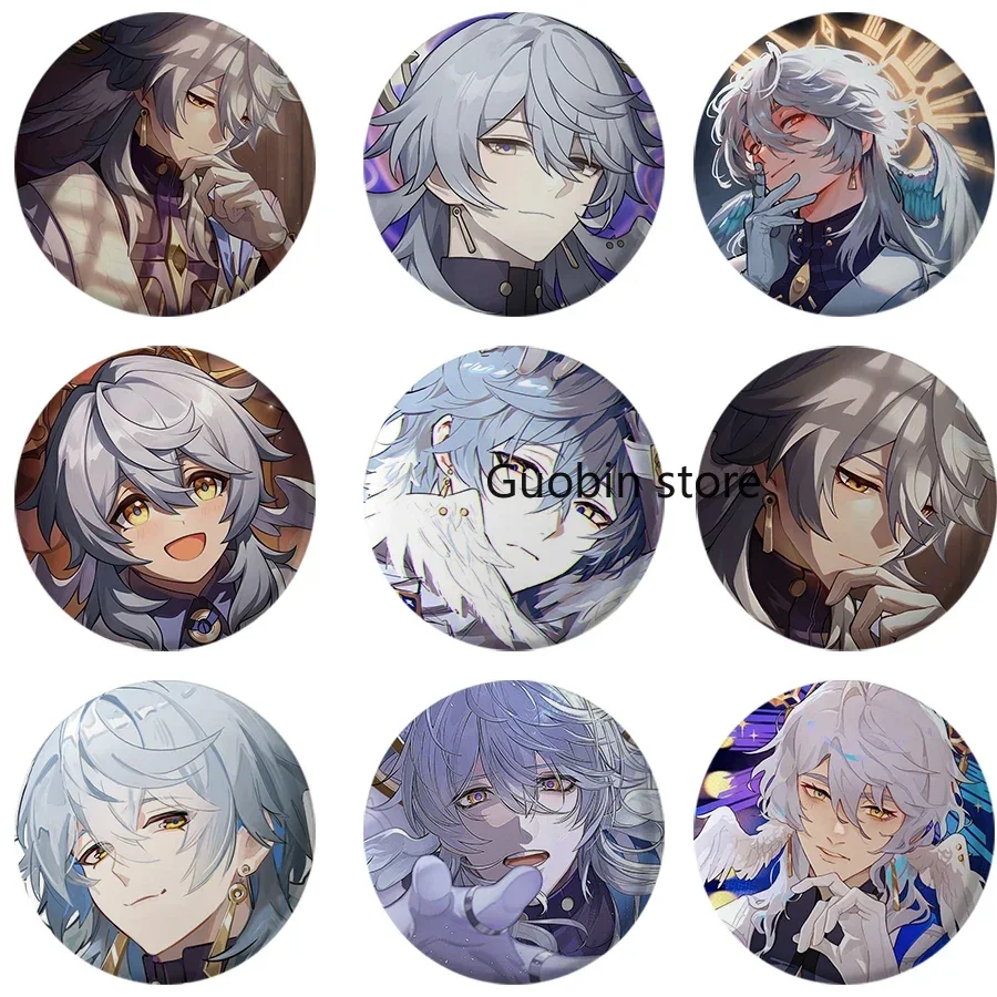 58mm Pop Anime Sunday Game Honkai:Star Rail Character Button Pin Cute Sunday Fanart Brooch Badge for Gamer Collect Fans Gift Enamel Pins Metal Pins Lapel Pins Cartoon Pins