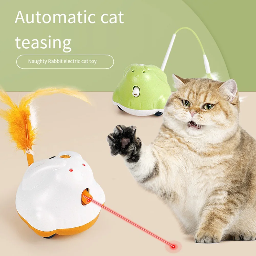 

Automatic Sensor Cat Pet Interactive Smart Robotic Electronic Feather Infrared Teaser Self-Playing USB Rechargeable Kitten Toys