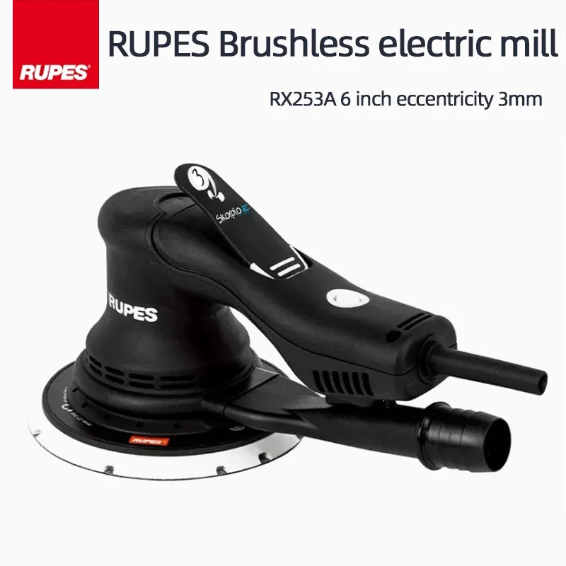 RUPES Original Ltalian Sandpaper Machine Car Paint Dry Grinding Polishing Round 6 "150mm Eccentric 3mm Grinder Grinding Tool