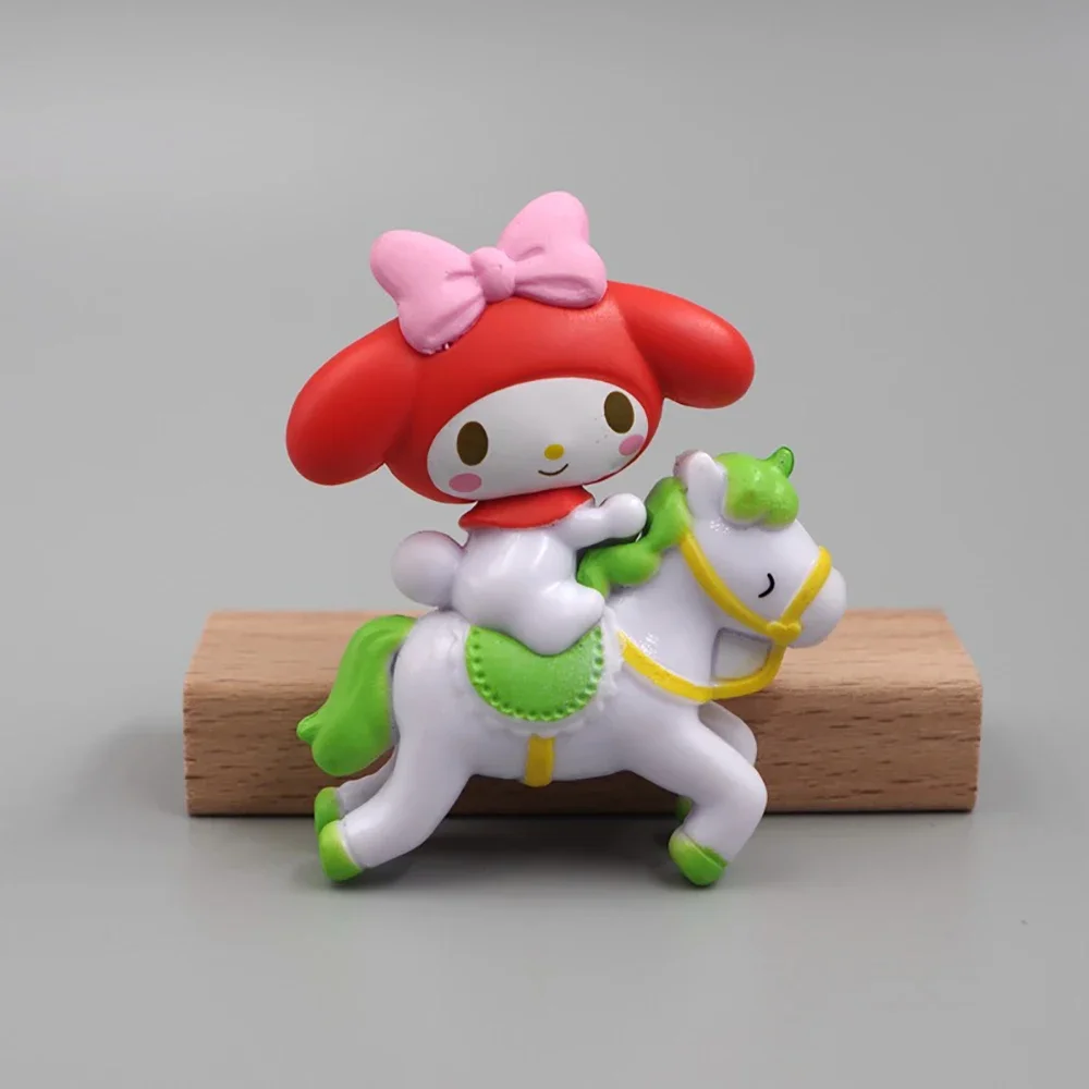 Фото Kawaii Sanrio аниме 5 см фигурка Мелодия коричная кукла торт декоративное украшение DIY Искусственные патчи Модель Рождественская игрушка подарок №4