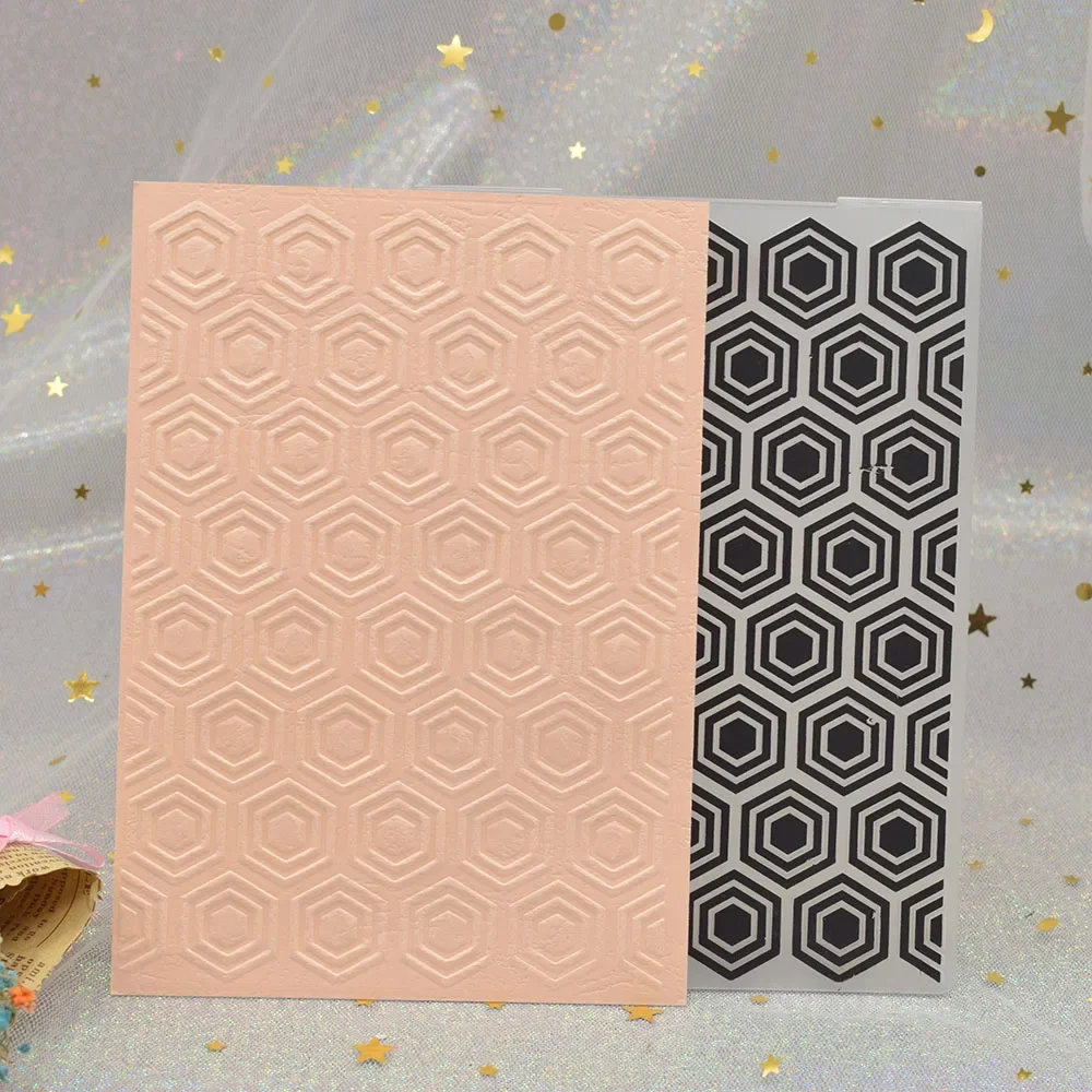 Honeycomb Pattern 3D Embossing Folders DIY Scrapbooking Paper Card Making Craft Plastic Template Stencil plastic embossing folder embossing folder