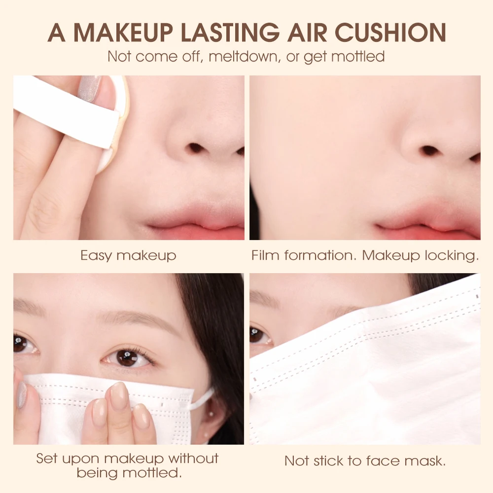 O.TWO.O Cushion Foundation 3 Colors Air Cushion BB Cream Full Coverage Breatheable Concealer Waterproof Face Foundation 3