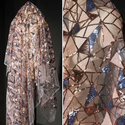 Sequin Gauze Retro Creative Ornament Wedding Gown Dress Bag Clothing Designer Fabric