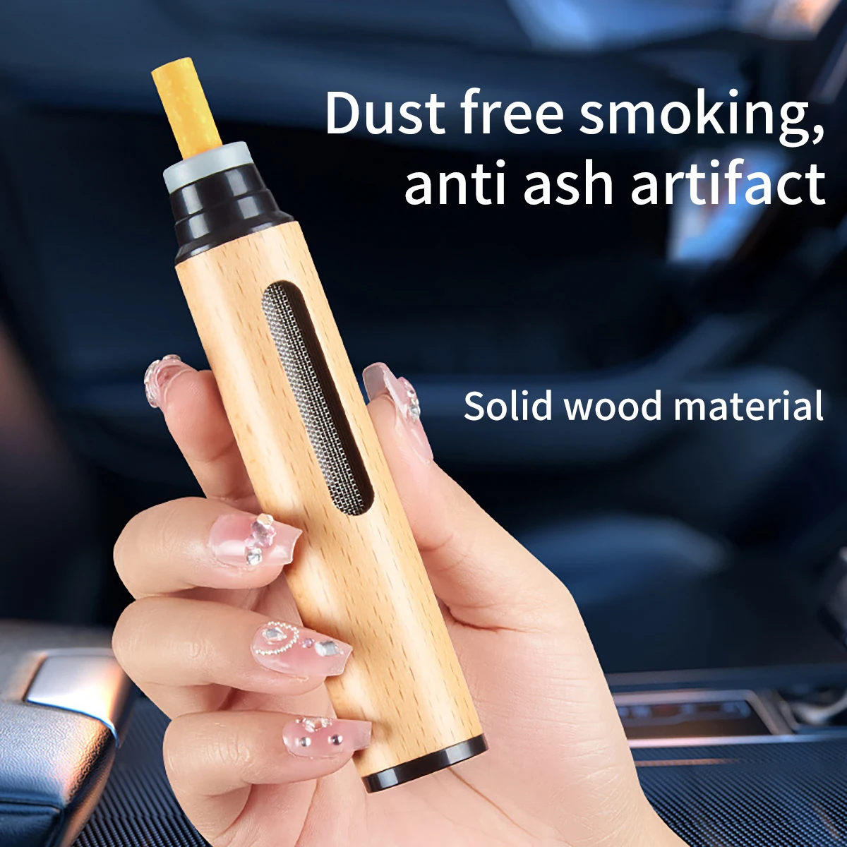 Portable Ashtray, Cigarettes Ashtray, Wood Ashtray 1 portable mini car mounted wooden ashtray no dust falling suitable for 3 sizes smoke proof suitable for offices