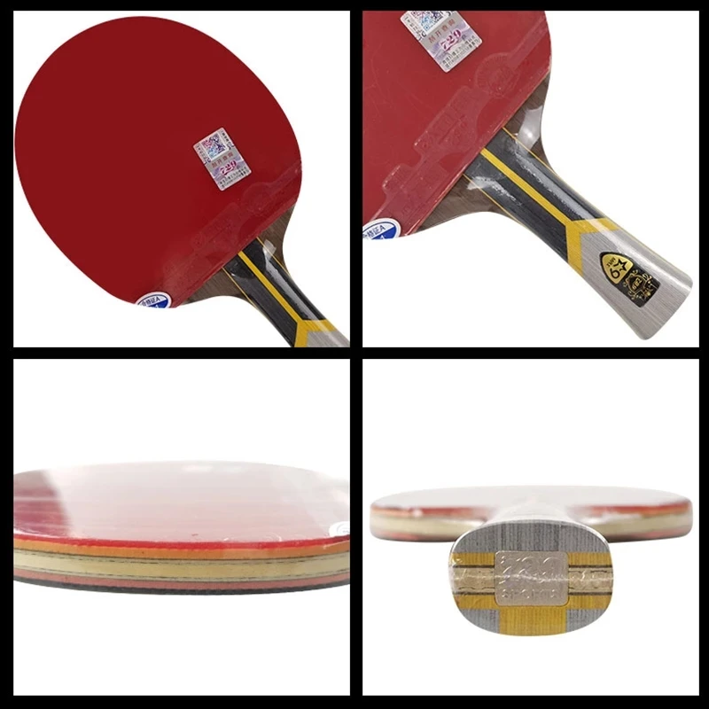 Raquette de Tennis de Table Professionnelle avec étui, Approuvé par ITTF  Pingpong Raquette Paddle avec 9-Ply Bois et 8 Couches Lame de Carbone :  : Sports et Loisirs