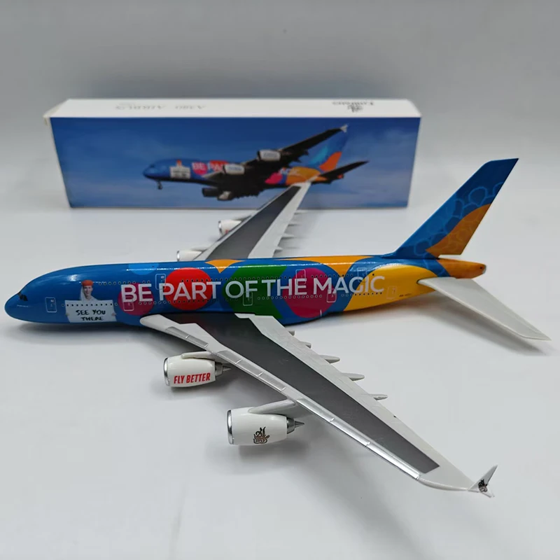 【箱付き】エティハド航空 A380 模型 1/250 1/250 Scale A380 ETIHAD Airline Aircraft Plastic ABS