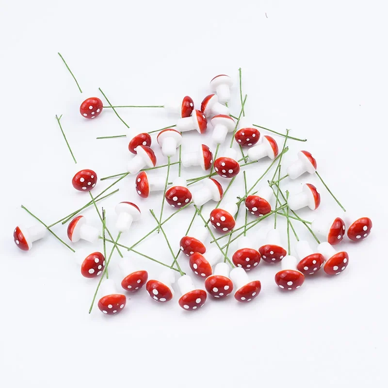 PE Mushroom Artificial Plants Diy Gifts Box Wedding Bridal Accessories Clearance Christmas Flowers Scrapbooking 10/30/50 Pieces artificial plant flowers,artificial plant flower