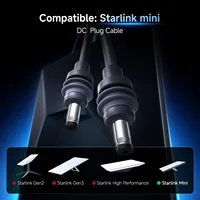 สายไฟสำรองสำหรับ Starlink Mini ความยาว 6.5 ฟุต/2 เมตร, สายไฟ DC กำลังไฟ 60 วัตต์, สายไฟ Starlink Mini พร้อมปลอกหุ้ม PVC, ขนาด 18AWG C 1