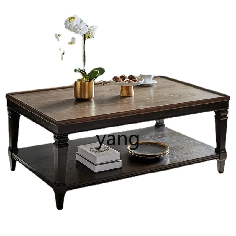 

CX Retro Solid Wood Living Room Quiet Style Home Modern Simple Square Tea Table Small Tea Table Advanced
