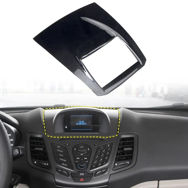 Per Ford Fiesta 2008-2016 accessori per auto plastica ABS Carbon Center  Control copertura del cruscotto Trim 1 pz - AliExpress