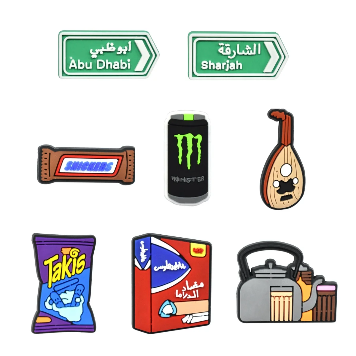 8PCS Food Shoe Charms For Crocs, Cute Food Shoe Decoration Charms for Wristband Bracelets Sandals