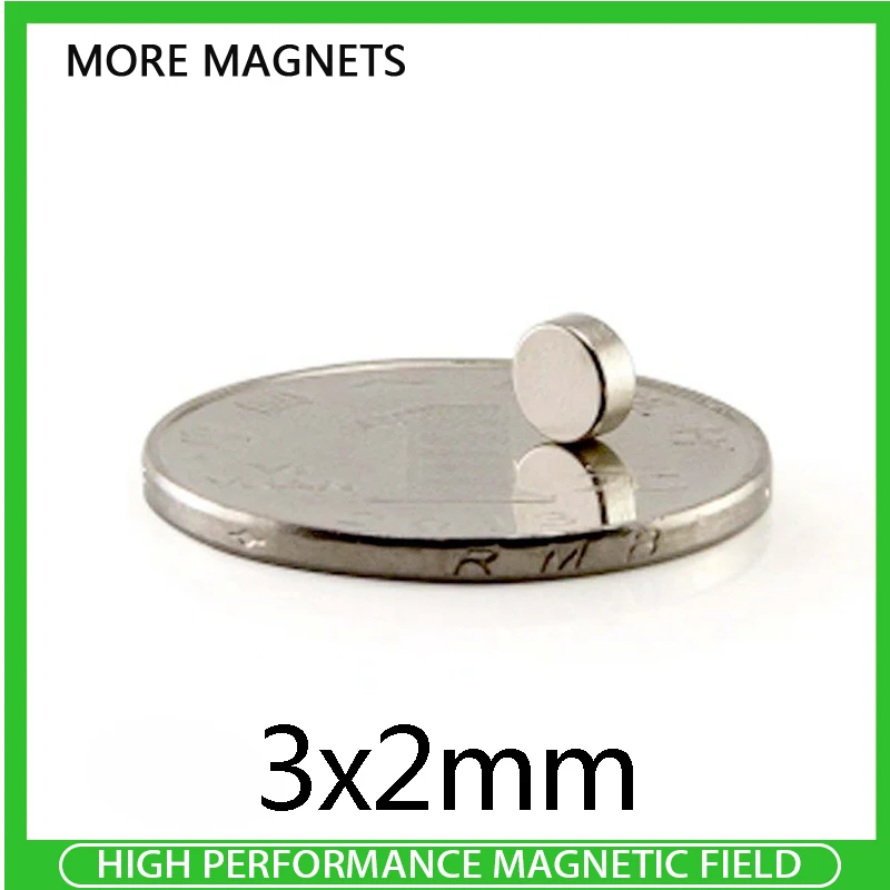20~100pcs 3×2 Search Minor Diameter Magnet 3mm x 2mm Bulk Small Round Magnets 3x2mm Neodymium  Disc Magnets 3*2 strong magnetic