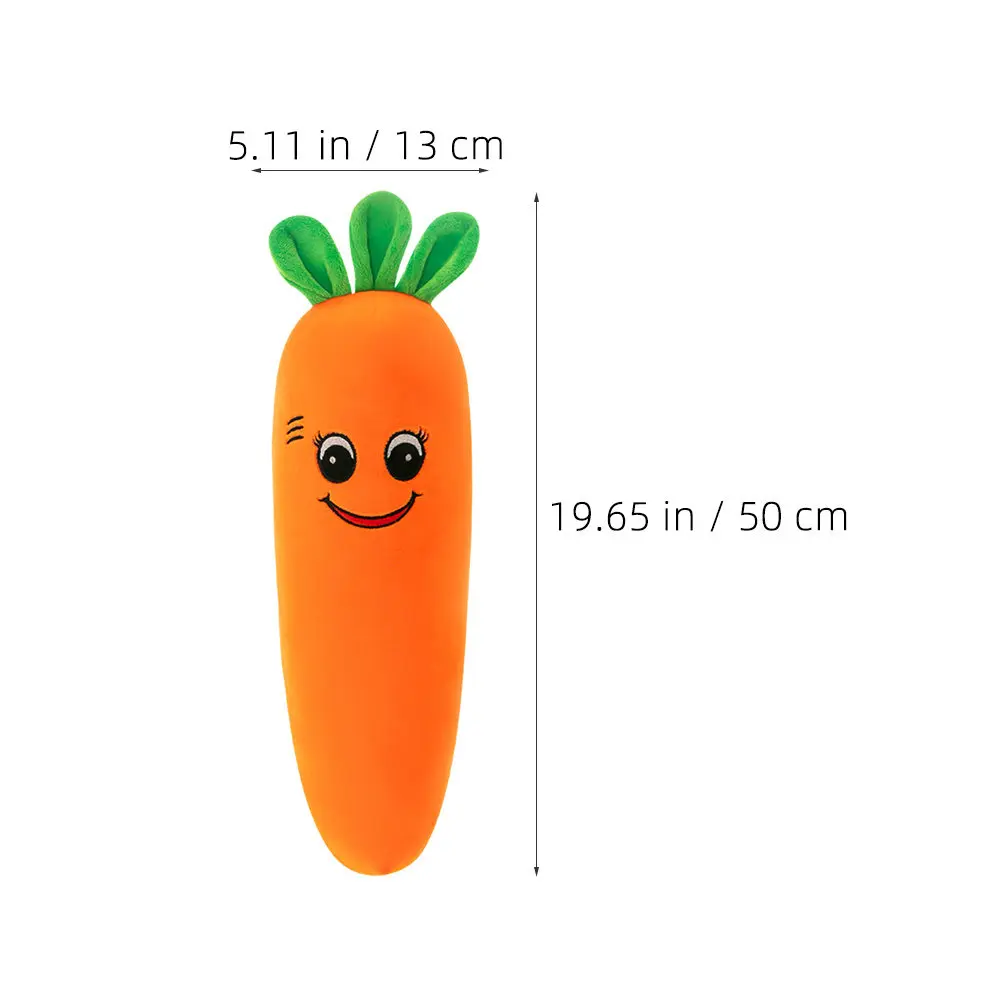 당근 모양 베개 따뜻한 수면 지원 장식 쿠션 거실 침대 자동차 가정 공간용