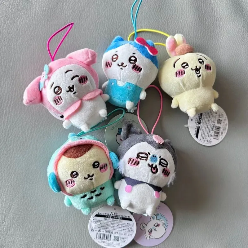

Sanrios Anime Kawaii Self Mocking Bear Co Branded My Melody Hangyodon Hachiwares Usagis Plush Doll Bag Pendant Keychain Toy Gift