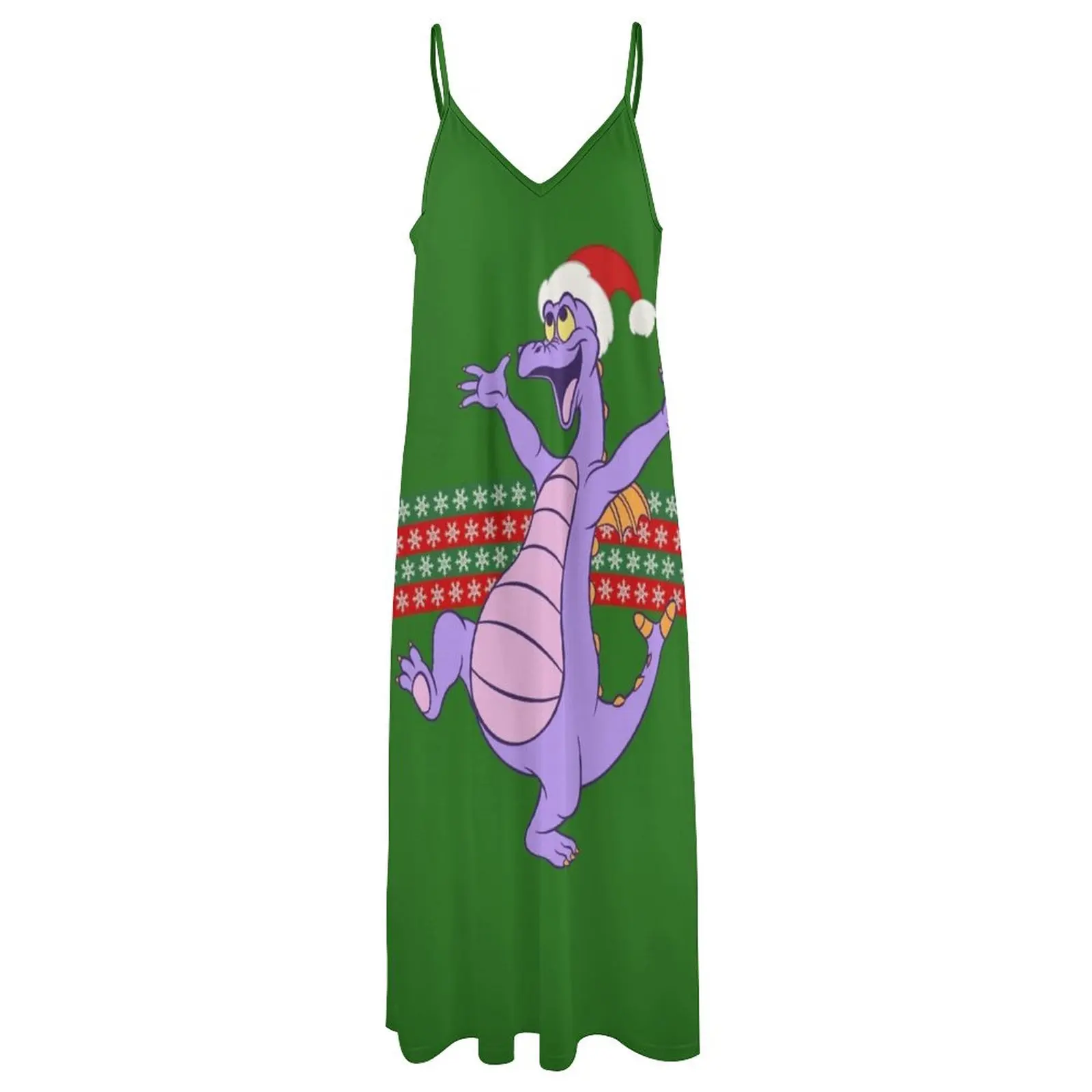 Happy little purple dragon of imagination Christmas holidays sweater jumper Sleeveless Dress evening dress ladies Casual dresses