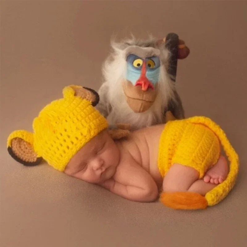2pcs 사진 소품 Romper Simba 의상 촬영 옷 소년 복장 Photoshoot 복장