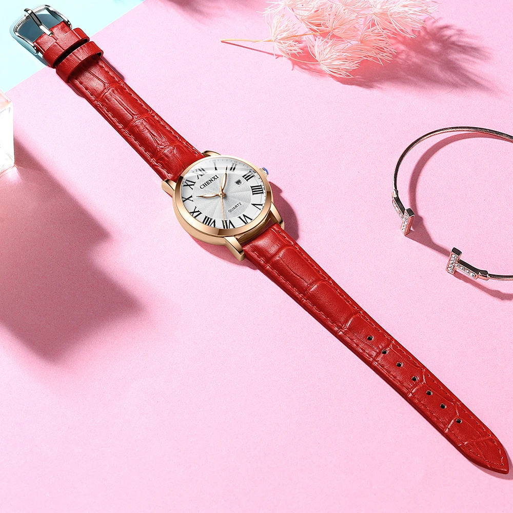 CHENXI Watch Women Leather Casual Fashion Quartz Wristwatches Ladies Watch Gift Cheap High-Quality Chinese Watches Dropshipping