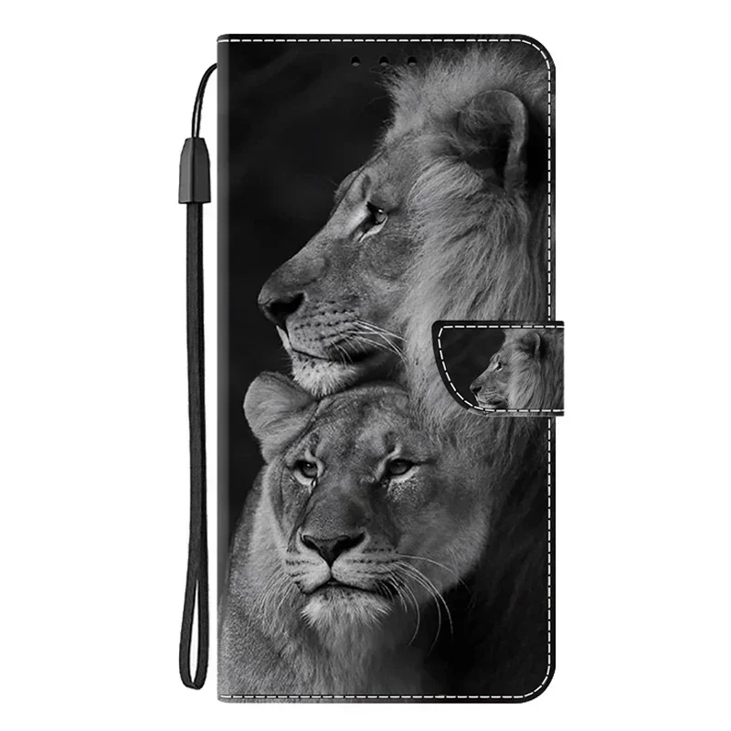 Elegant Leather Flip Wallet Phone Case with Magnetic Stand - Cute Design