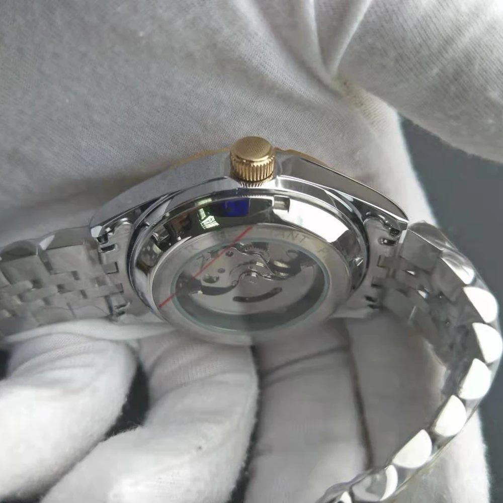 Steel Arabic Watches Branded Swiss Wristwatch Arabian Muslim Clocks Waterproof Automatic Movement Mechanical Machine 2