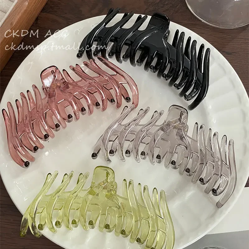 2023 New Large Jelly Hair Claw Clip Women Girls Fashion Design Korean Charm Simple Irregular Hairpin Headwear Hair Accessories colorful shell hair claw summer new french charm hairpin simple fashion shark clip beach hair accessories for women headwear