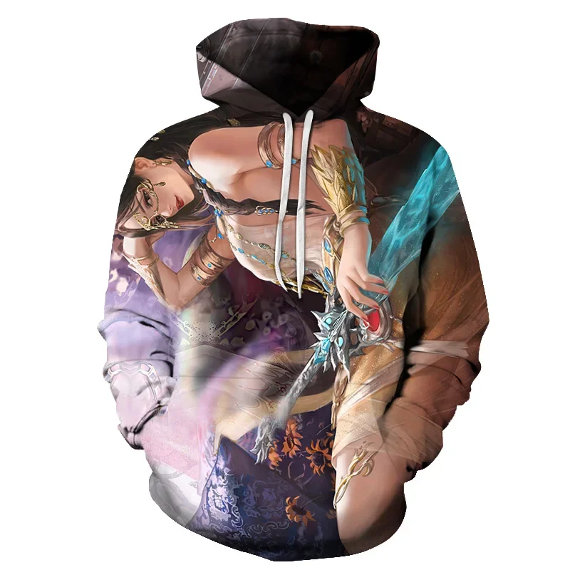 3D Night Printed Men's Hoodie 4
