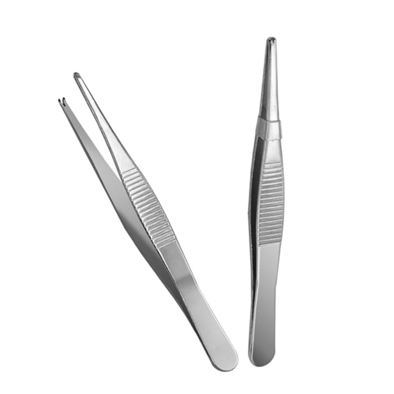 125mm Tissue Holding Forceps Surgical Home Tissue Tweezers Heat Resistant Dressing Forceps 10mm Width Lightweight