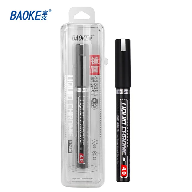 BAOKE MP580 4.0mm Liquid Chrome Pen 4pcs: Unleash Your Creative Prowess