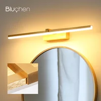 Golden Wall Lamp 40cm 51cm Bedroom Mirror Led Wall Light Surface mounted AC90-260V Hardwired Wall Sconce Acrylic Picture Light