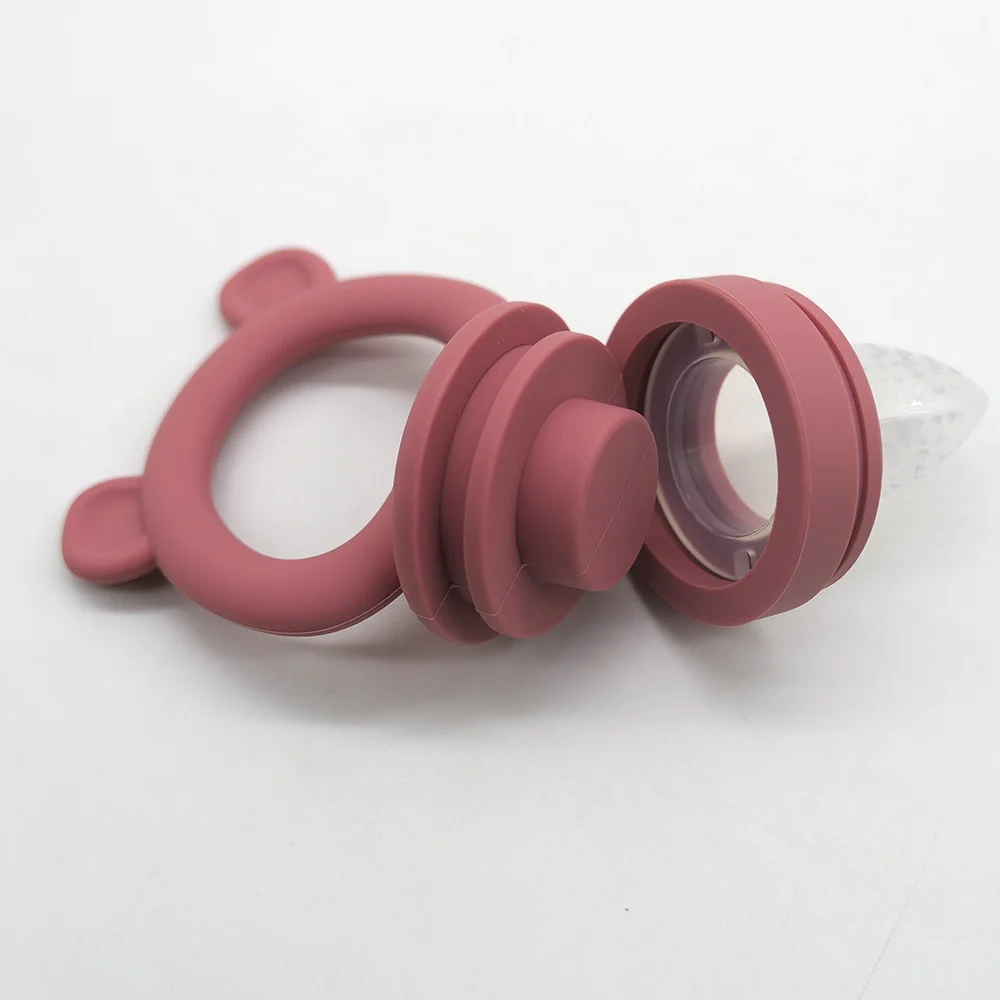 Baby Food Processor Teether Pacifier, Anti-Thumb-Sucking Molar Soothing Toy for Teething Discomfort & Mood Relief