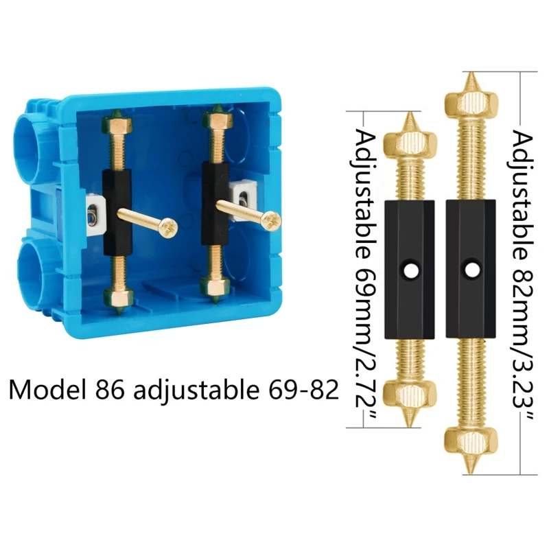 Electrical Box Repairer 10Pcs Cassette Screw Support Rod Electrical Box Repairer Wall Mount Box Repair Accessories