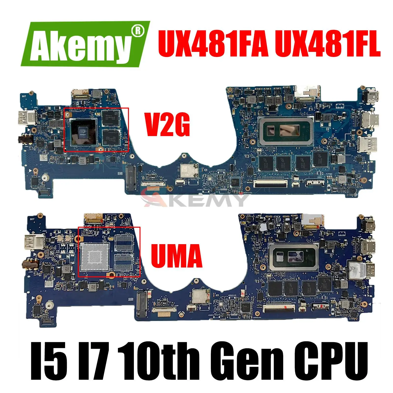 

UX481FA Mainboard For ASUS Zenbook Duo UX481FAY UX481F UX481F UX481FL UX481FLY XS74T UX4000 Laptop Motherboard I5 I7 10th Gen