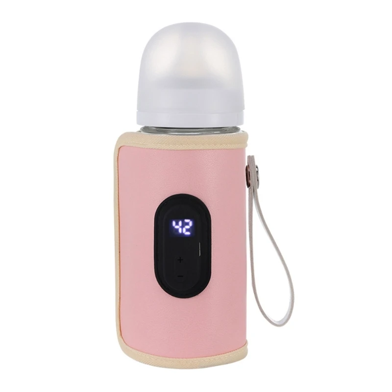 Portable Milk Bottle Warmer Bag Case 20 Temp Level Baby Feeding Bottle Insulation Sleeve Heating Cover Travel Essential 3