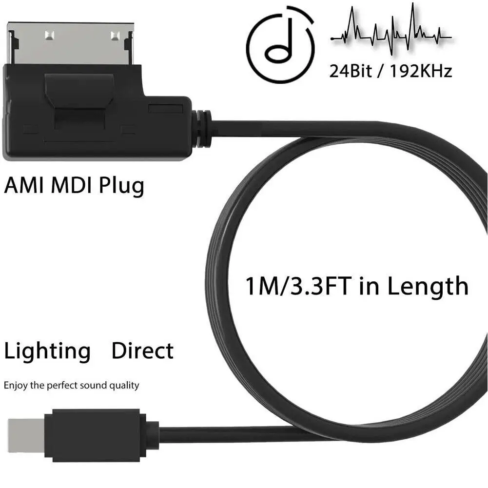 For Audi AMI For VW MMI Car Charging Cable iPhone 7 and above Charging Cable Adapter Automotive Interior Accessories
