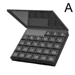 30 - Day Portable Monthly Pill Organizer Box for Vitamins and Medicines (A)