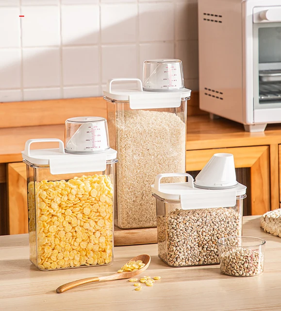 Buy Wholesale China Kitchen Transparent Sealed Pot Grain Cereal Storage  Container Airtight Food Containers & Cereal Storage Container at USD 2.75