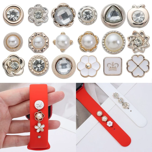 Strap Decorative Ring For Apple Watch Band Creative Charms Ornament  Silicone Bracelet Charms Jewelry Cute Stud Nails for Iwatch - AliExpress