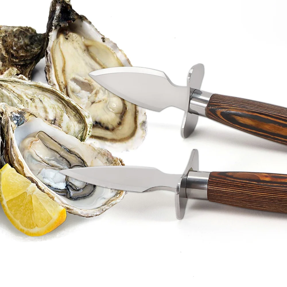 Oyster Shucking Knife Stainless Steel Professional Shellfish Seafood Opener Accessories Clam Shucker Seafood Tools