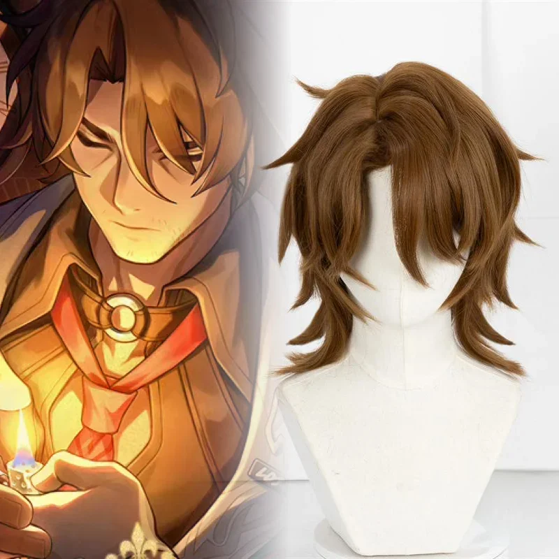 

New Game Honkai:Star Rail Gallagher Cosplay Costume Wig Adult Unisex Wigs Brown Hair Clothing Accessory Halloween Party Props