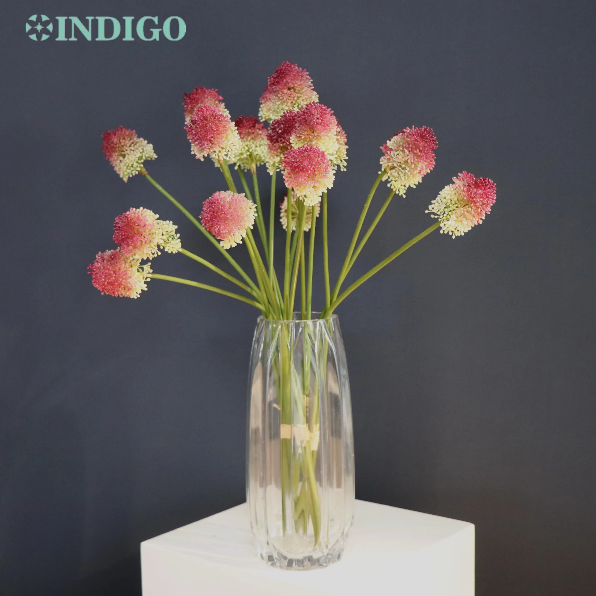 

INDIGO-Spring Onion Flower Christmas Table Decoration, Plastic, Artificial Event Display, 56cm, 3 Pcs per Bundle