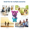 Mini Bear Fan Portable Fan USB Rechargeable 3 Speed Modes Mini Desktop Air Cooler Cooling Travel Hand Fans for Office Workers 4