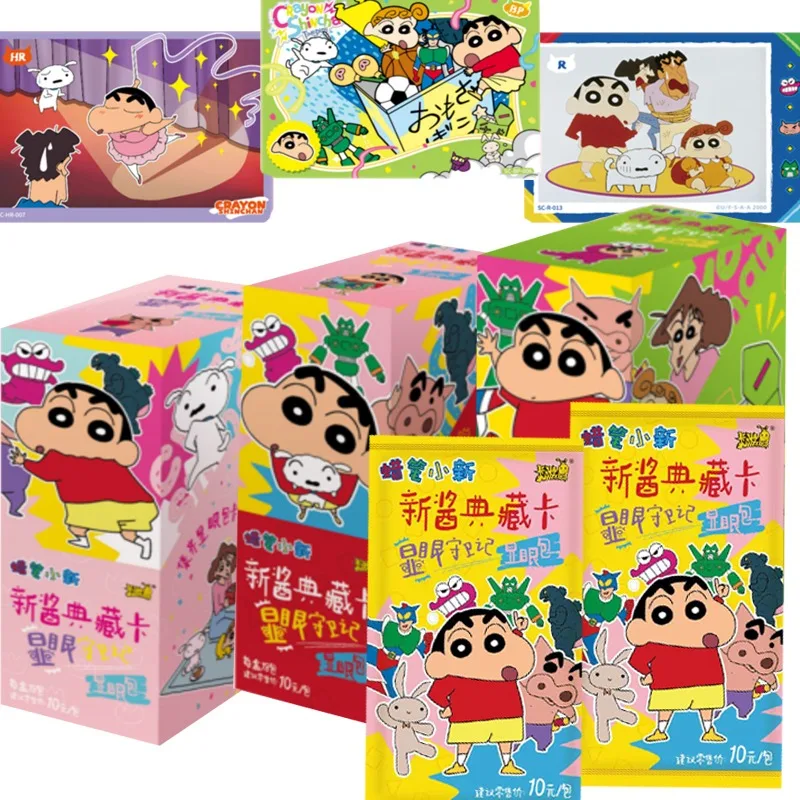 

Genuine Crayon Shin-chan Card Anime Character New Sauce Collection Card Conspicuous Package Guard Trading Card Toys Child Gifts