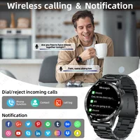 Montre connectée LIGE à écran tactile complet, montre connectée militaire d'extérieur, écran HD 1,38 pouces, appel Bluetooth, étanche IP68, montres de sport et de fitness pour hommes 2