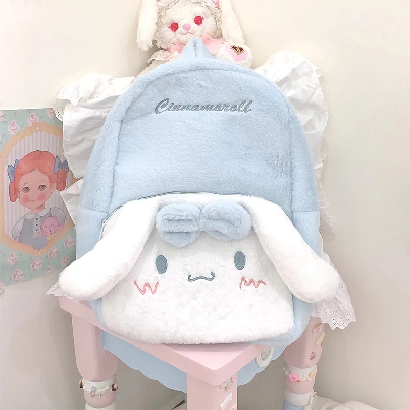 

Рюкзак Kawaii Cinnamoroll, вместительный школьный ранец для студентов старшей школы, универсальный рюкзак для компьютера
