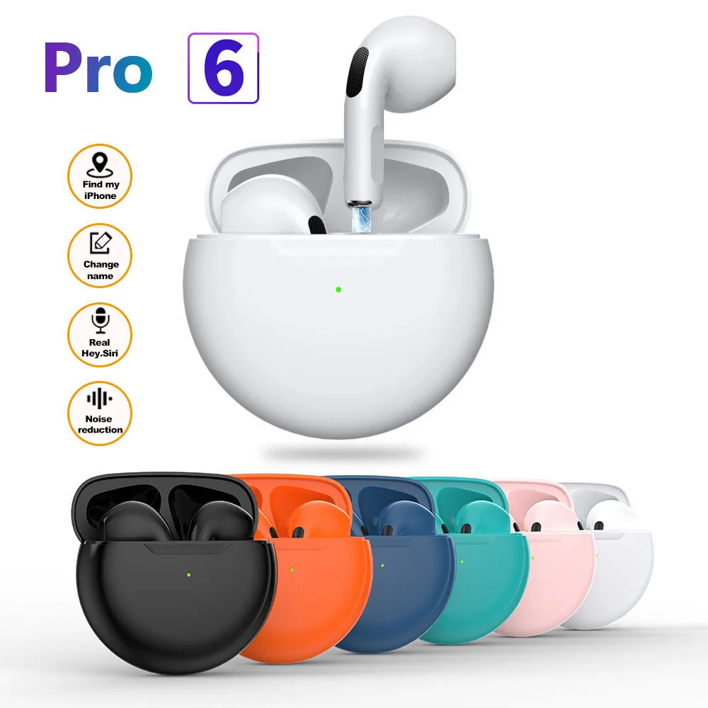 Air Pro 6 Tws Earphone Bluetooth 5.0 Stereo Wireless Headphone Noise